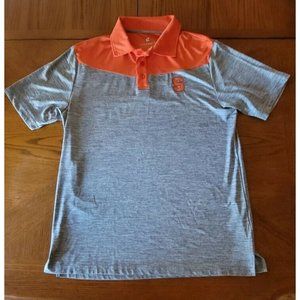 Men's Colosseum Syracuse Orange Gray Polo Lightweight Short sleeve size Medium
